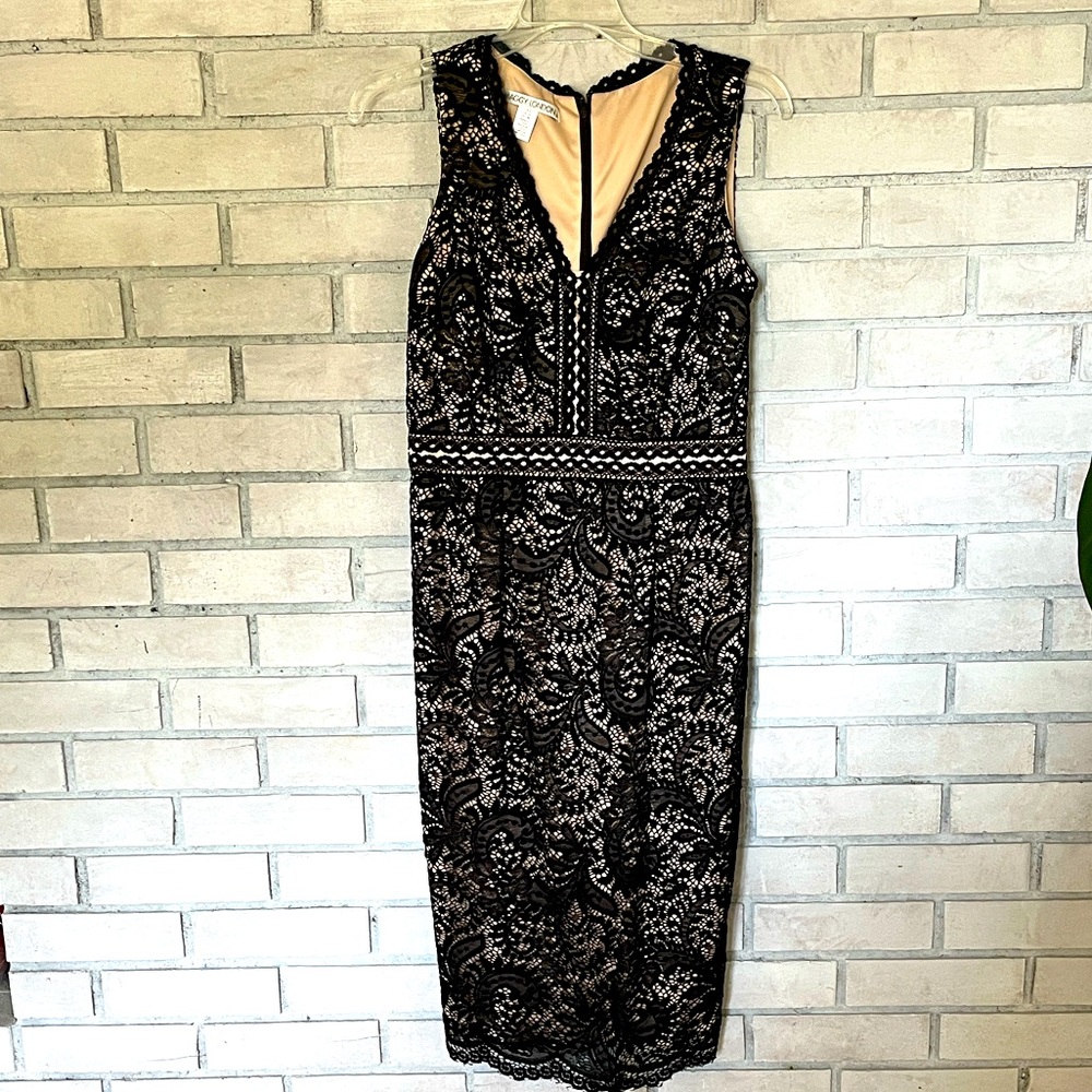 Maggy London Sleeveless Black Lace Dress